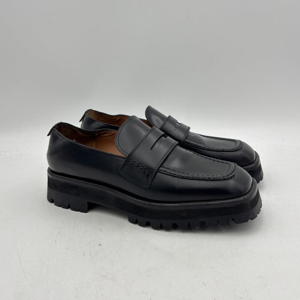 Labucq Mika Spazzolato Loafer Womens 40 US 9.5 Square Chunky Platform Lug Sole